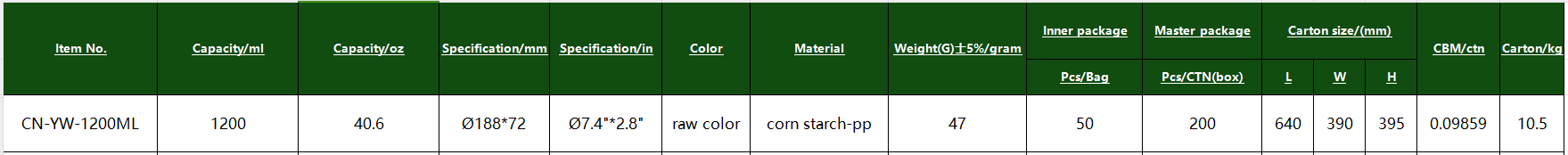 CN-YW-1200ML