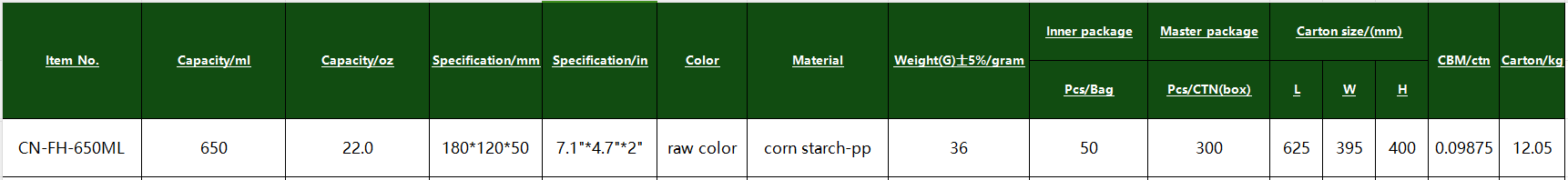 CN-FH-650ML