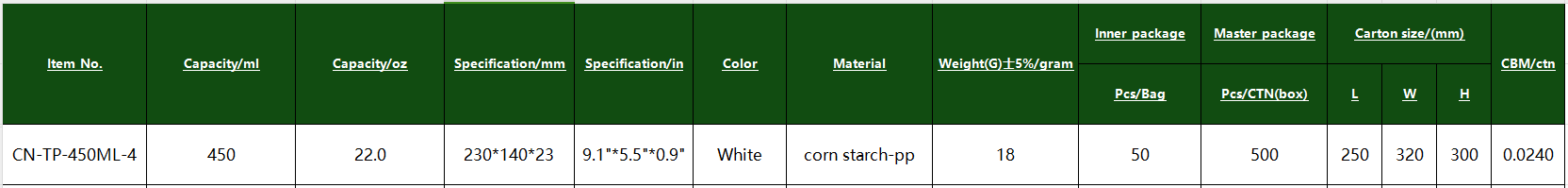 CN-TP-450ML-4 CN-TP-450ML-4