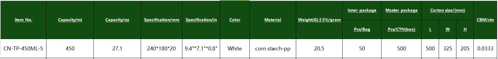 CN-TP-450ML-5 CN-TP-450ML-5