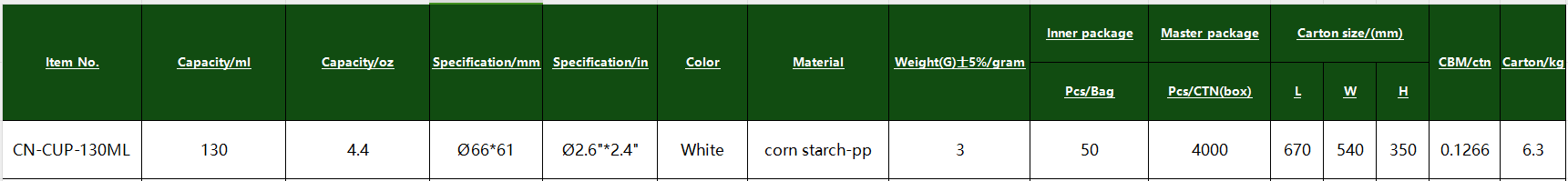 CN-CUP-130ML